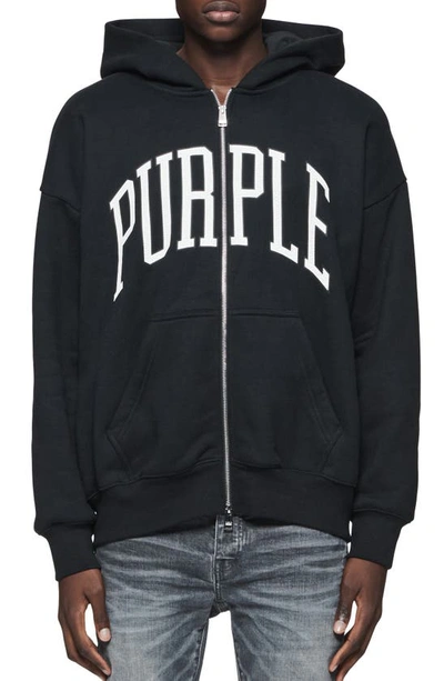 Shop Purple Brand Heavyweight Fleece Hoodie In Black
