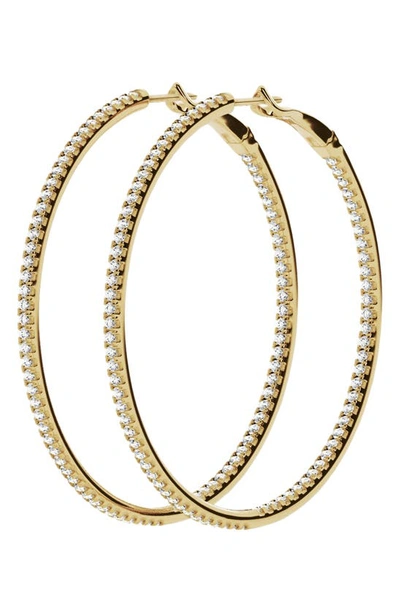 Shop Jennifer Fisher 18k Gold Lab Created Diamond Hoop Earrings In 18k Yellow Gold