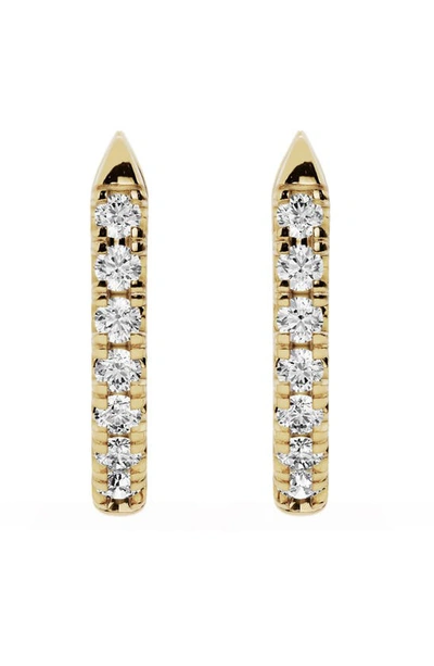 Shop Jennifer Fisher 18k Gold Lab Created Diamond Hoop Earrings In 18k Yellow Gold