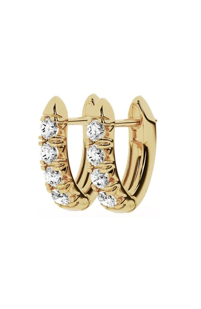 Shop Jennifer Fisher 18k Gold Lab Created Diamond J Hoop Earrings In 18k Yellow Gold