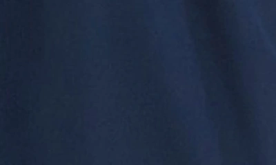 Shop Michael Kors Twist Detail Long Sleeve Organic Silk Crêpe De Chine Shirtdress In Navy