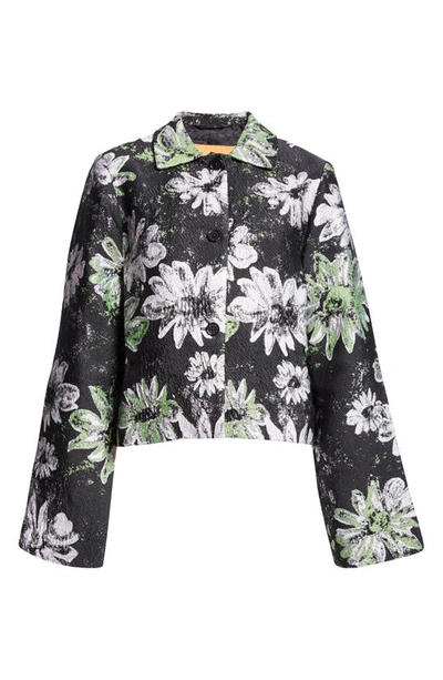 Shop Stine Goya Kiana Floral Metallic Jacket In Glitter Bloom