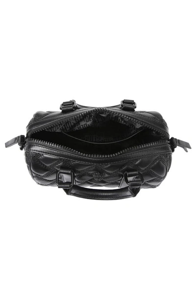 Kurt Geiger London Kensington Boston Drench Quilted Leather Crossbody Bag In Black