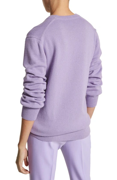Shop Michael Kors Ruched Sleeve Cashmere V-neck Sweater In Freesia