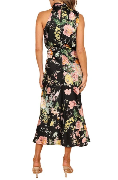 PETAL AND PUP PETAL & PUP ANABELLE FUNNEL NECK SATIN MIDI DRESS 