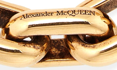 Shop Alexander Mcqueen Peak Chain Bracelet In Light Antique Gold