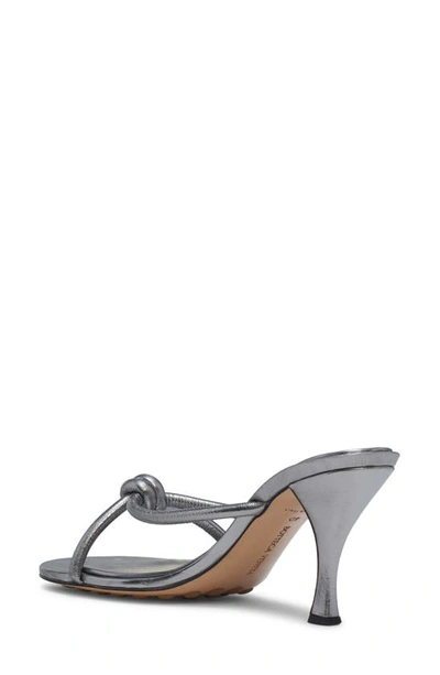 Shop Bottega Veneta Blink Metallic Sandal In Silver