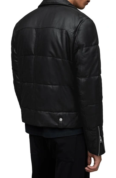 Shop Allsaints Ryder Quilted Leather Moto Jacket In Black