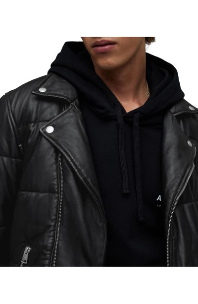 Shop Allsaints Ryder Quilted Leather Moto Jacket In Black