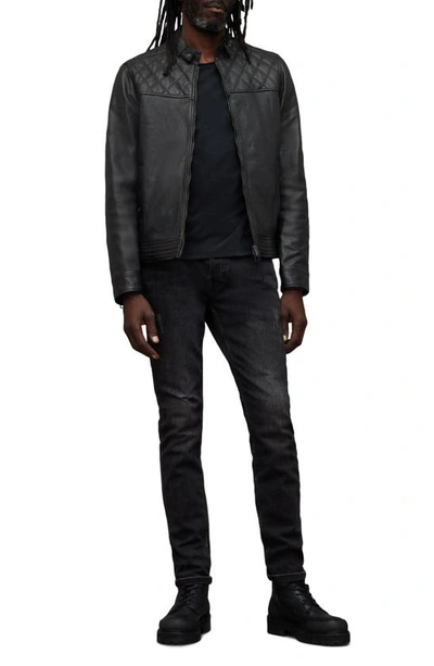 Shop Allsaints Zola Leather Jacket In Black