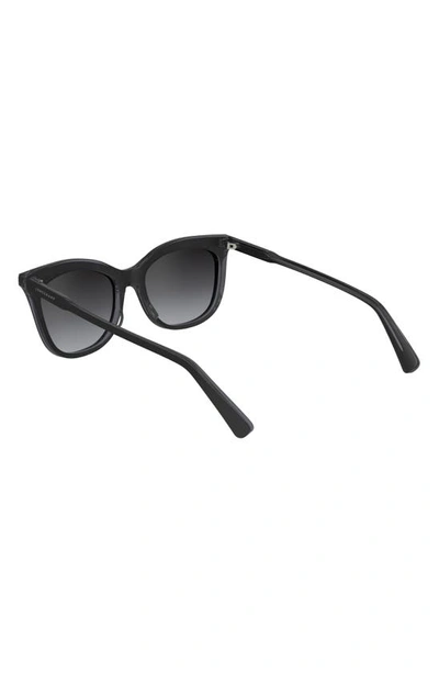 Longchamp 53mm Gradient Cat Eye Sunglasses In Black/ Grey