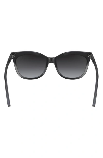 Longchamp 53mm Gradient Cat Eye Sunglasses In Black/ Grey
