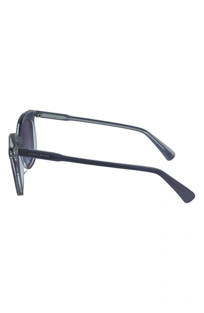 Longchamp 53mm Gradient Cat Eye Sunglasses In Avio/ Crystal