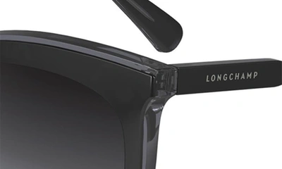 Shop Longchamp 53mm Gradient Cat Eye Sunglasses In Black/ Grey