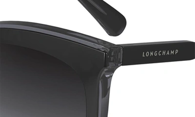 Longchamp 53mm Gradient Cat Eye Sunglasses In Black/ Grey