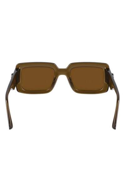 Longchamp 53mm Rectangular Sunglasses In Khaki