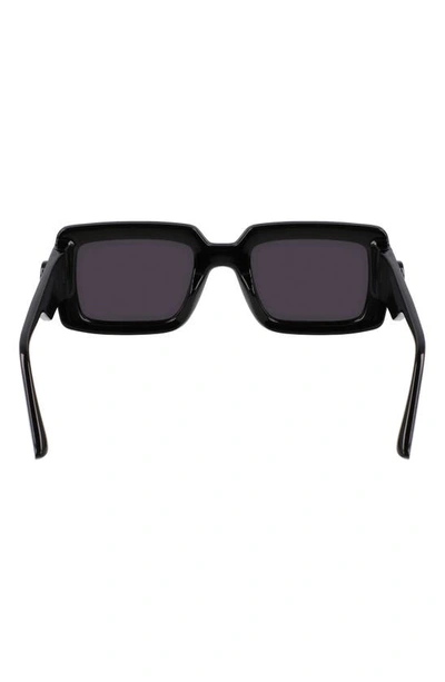 Shop Longchamp 53mm Rectangular Sunglasses In Black