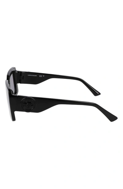 Longchamp 53mm Rectangular Sunglasses In Black