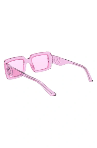 Shop Longchamp 53mm Rectangular Sunglasses In Pink