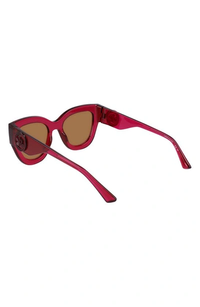 Shop Longchamp 52mm Cat Eye Sunglasses In Cyclamen