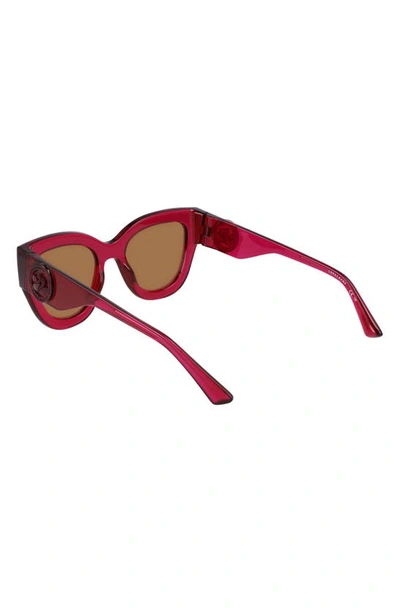 Longchamp 52mm Cat Eye Sunglasses In Cyclamen