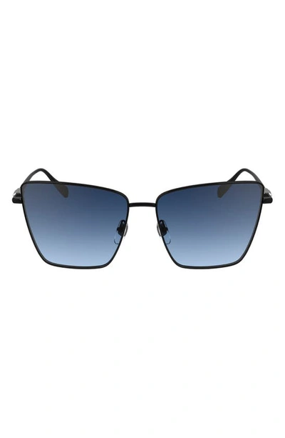 Shop Longchamp 55mm Gradient Square Sunglasses In Black