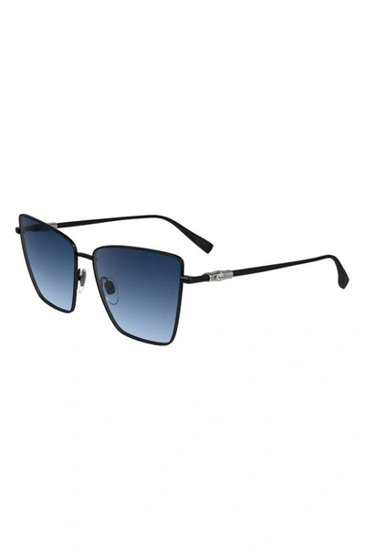 Shop Longchamp 55mm Gradient Square Sunglasses In Black