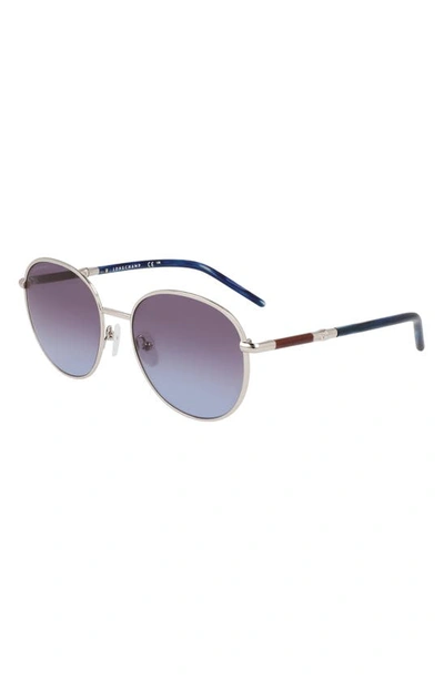 Longchamp 53mm Gradient Round Sunglasses In Gold