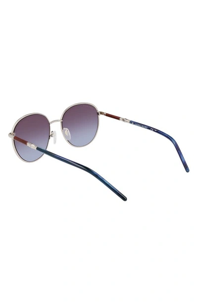 Shop Longchamp 53mm Gradient Round Sunglasses In Gold