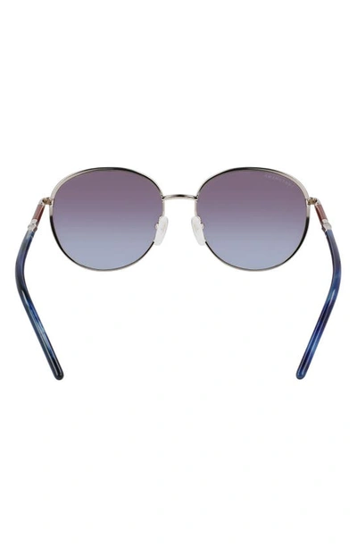 Shop Longchamp 53mm Gradient Round Sunglasses In Gold