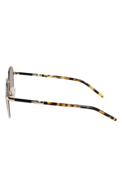 Longchamp Round-frame Sunglasses In Gold/ Black