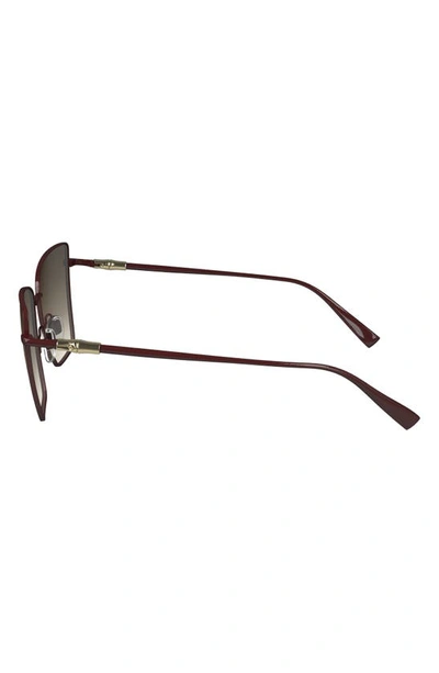 Longchamp 55mm Gradient Square Sunglasses In Burgundy