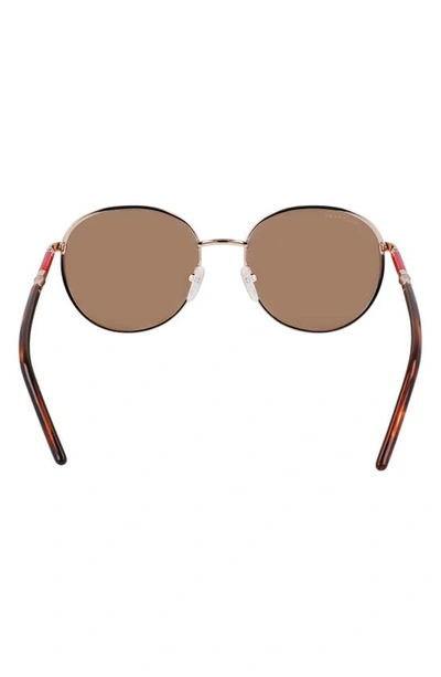 Shop Longchamp 53mm Gradient Round Sunglasses In Rose Gold