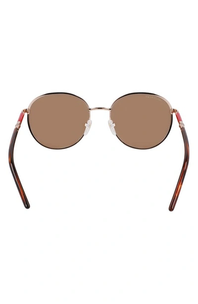 Longchamp 53mm Gradient Round Sunglasses In Rose Gold