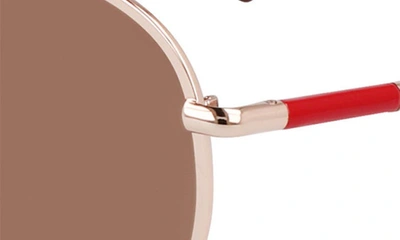 Shop Longchamp 53mm Gradient Round Sunglasses In Rose Gold