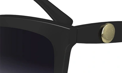 Longchamp Le Pliage 54mm Gradient Cat Eye Sunglasses In Black