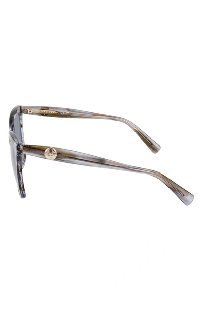 Longchamp Le Pliage 54mm Gradient Cat Eye Sunglasses In Striped Grey
