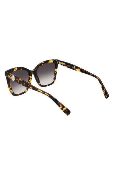 Shop Longchamp Le Pliage 54mm Gradient Cat Eye Sunglasses In Tokyo Havana