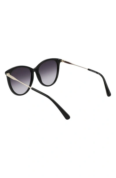Longchamp 55mm Gradient Tea Cup Sunglasses In Black