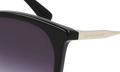 Shop Longchamp 55mm Gradient Tea Cup Sunglasses In Black