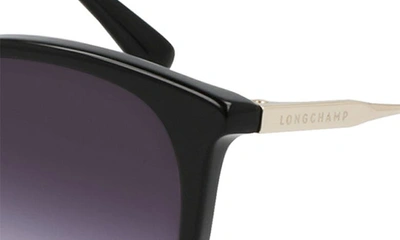 Longchamp 55mm Gradient Tea Cup Sunglasses In Black