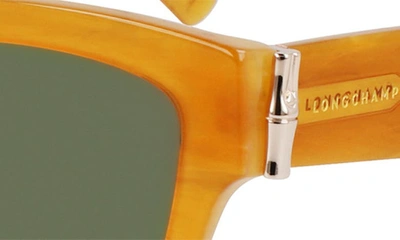 Shop Longchamp 53mm Gradient Modified Rectangular Sunglasses In Honey