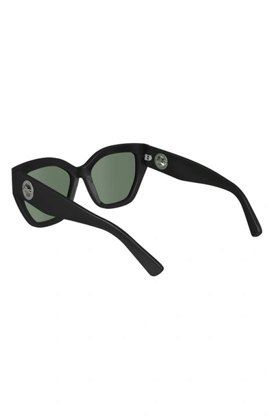 Shop Longchamp 55mm Gradient Butterfly Sunglasses In Black