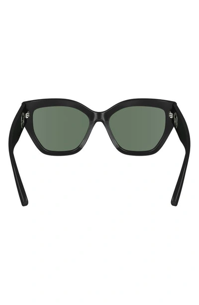 Shop Longchamp 55mm Gradient Butterfly Sunglasses In Black