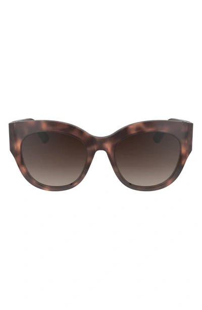 Shop Longchamp 55mm Gradient Butterfly Sunglasses In Rose Havana