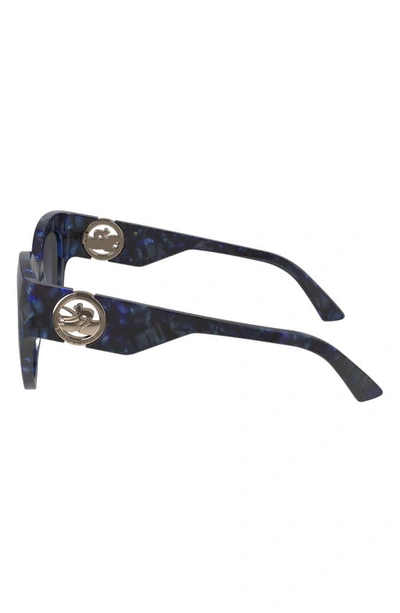 Longchamp 55mm Gradient Butterfly Sunglasses In Blue Havana
