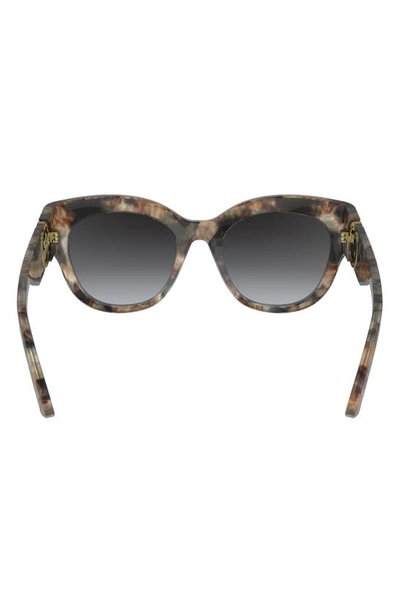 Shop Longchamp 55mm Gradient Butterfly Sunglasses In Marble Brown Beige