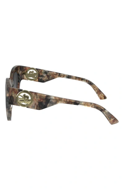 Longchamp 55mm Gradient Butterfly Sunglasses In Marble Brown Beige