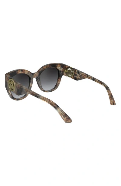 Shop Longchamp 55mm Gradient Butterfly Sunglasses In Marble Brown Beige