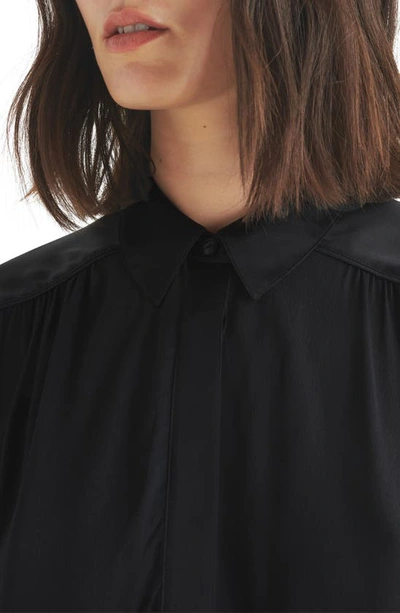 Shop Rag & Bone Aubrey Semisheer Long Sleeve Top In Black